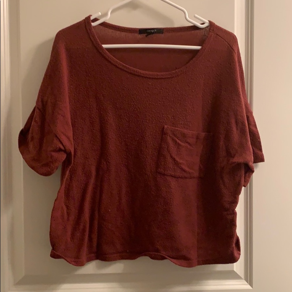 Short sleeve fleece shirt